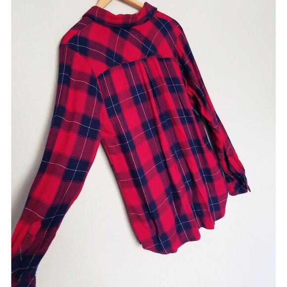 Rails Hunter Plaid Button Down Flannel Shirt M Ruby Navy Check Soft Cozy $178 - Picture 12 of 15